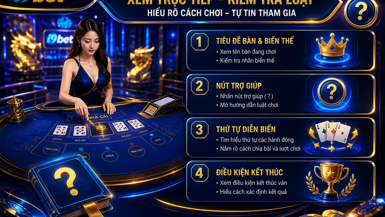 Bốn bước đọc luật trước khi theo dõi game live i9bet