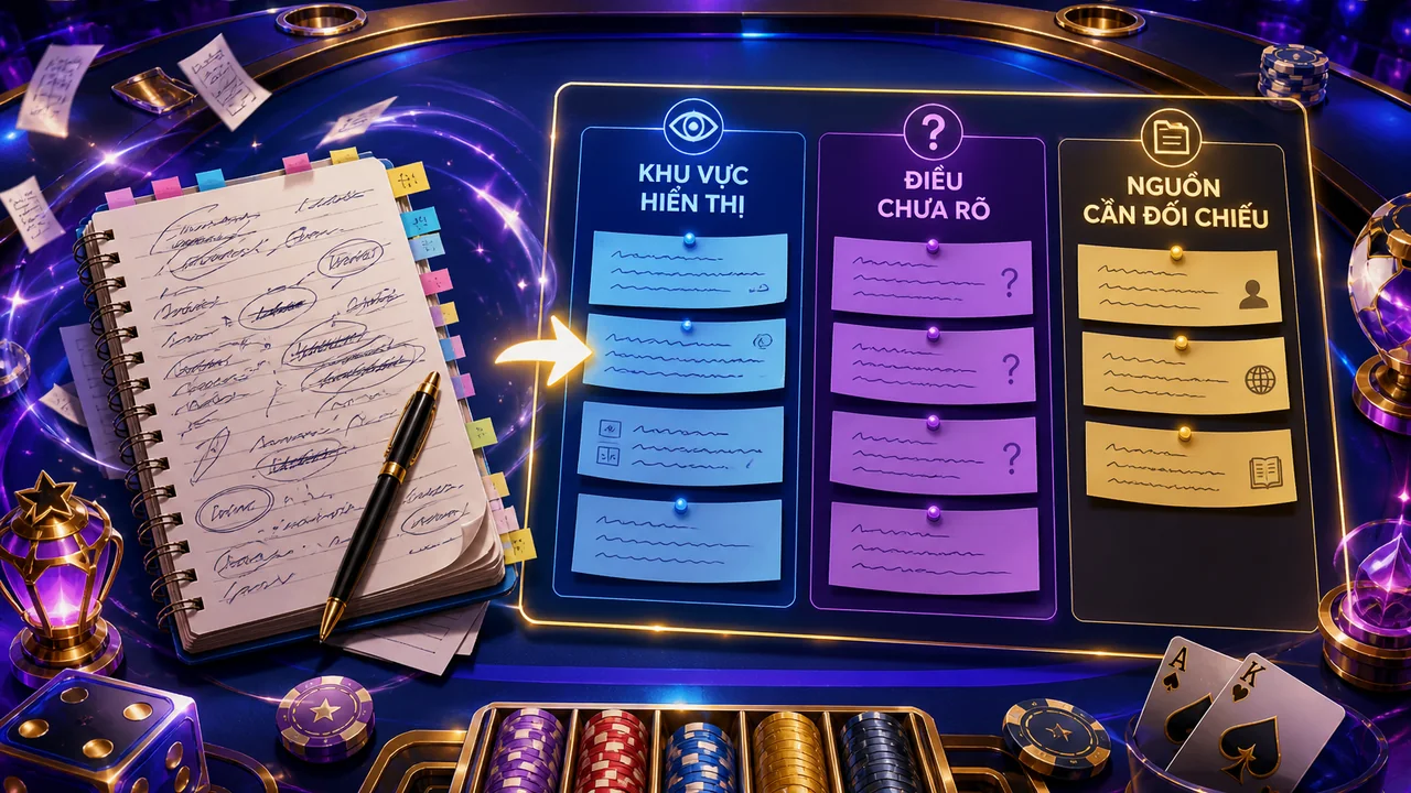 Ghi chú gọn khi xem bàn live: cách đặt câu hỏi với i9bet
