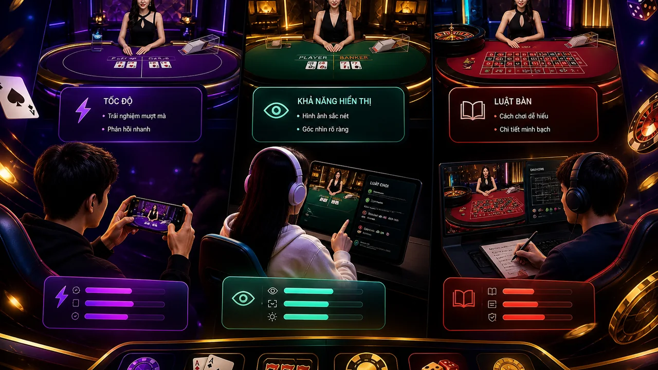 Chọn bàn theo cách xem: walkthrough tìm bàn game live i9bet phù hợp