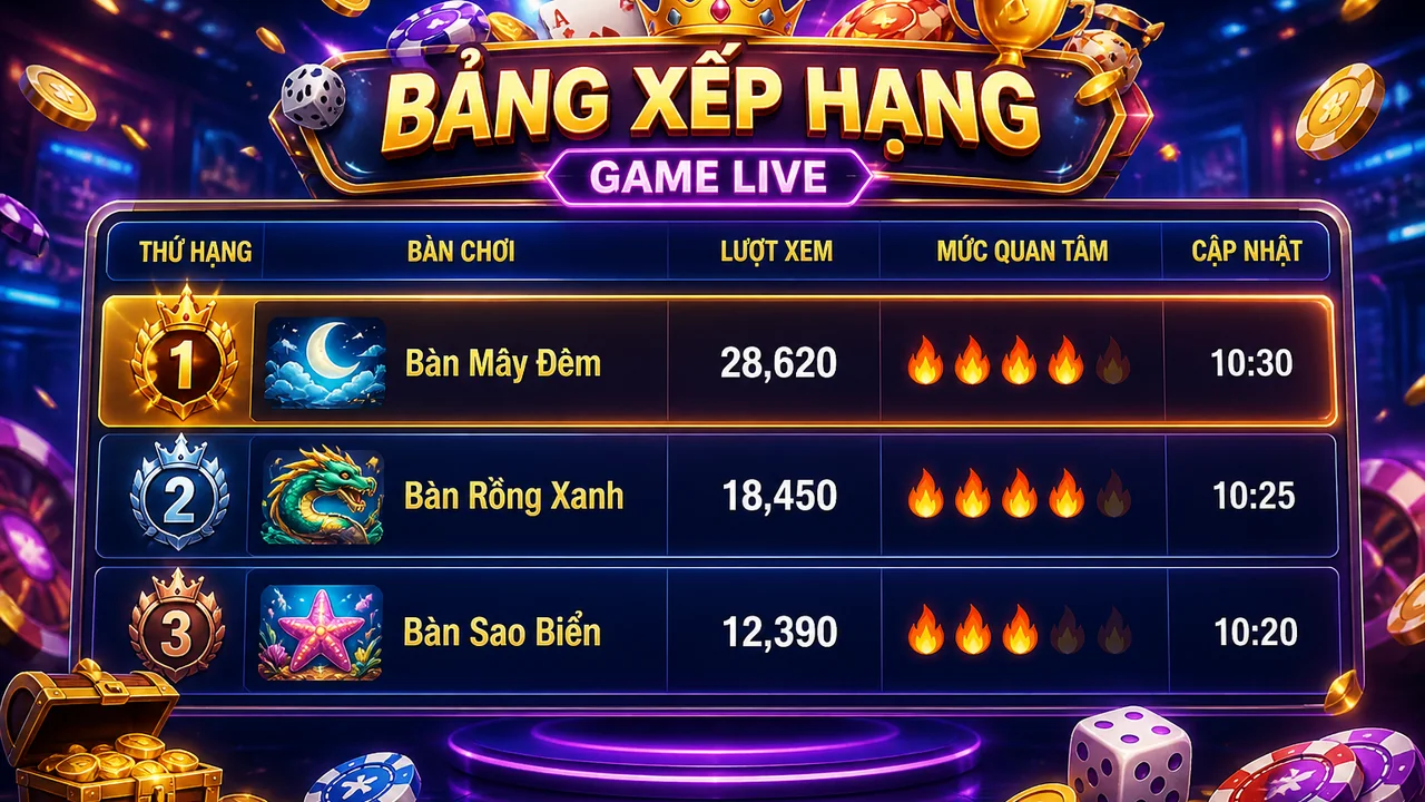 Đọc bảng xếp hạng game live i9bet: Hiểu đúng lượt xem và mức quan tâm